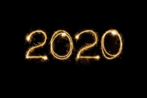 Photo of the numbers 2020 signifying the current year.